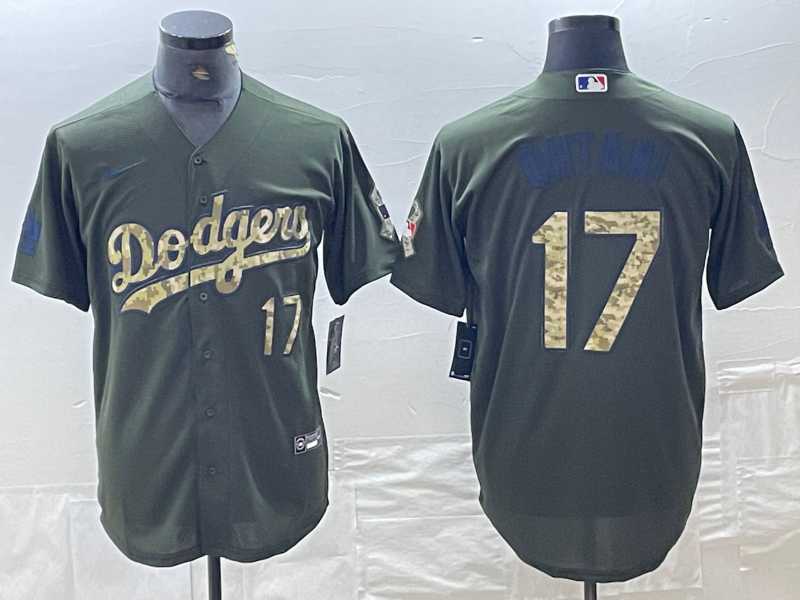 Men's Los Angeles Dodgers #17 Shohei Ohtani Number Green Salute To Service Stitched Cool Base Nike Jersey,We sell and wholesale Men's Los Angeles Dodgers #17 Shohei Ohtani Number Green Salute To Service Stitched Cool Base Nike Jersey on line form chian!